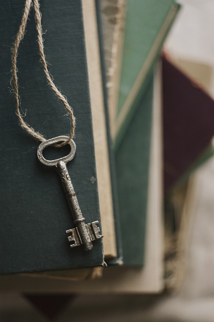Privacy concept with lock and key